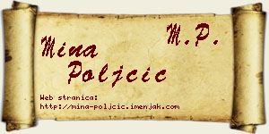 Mina Poljčić vizit kartica